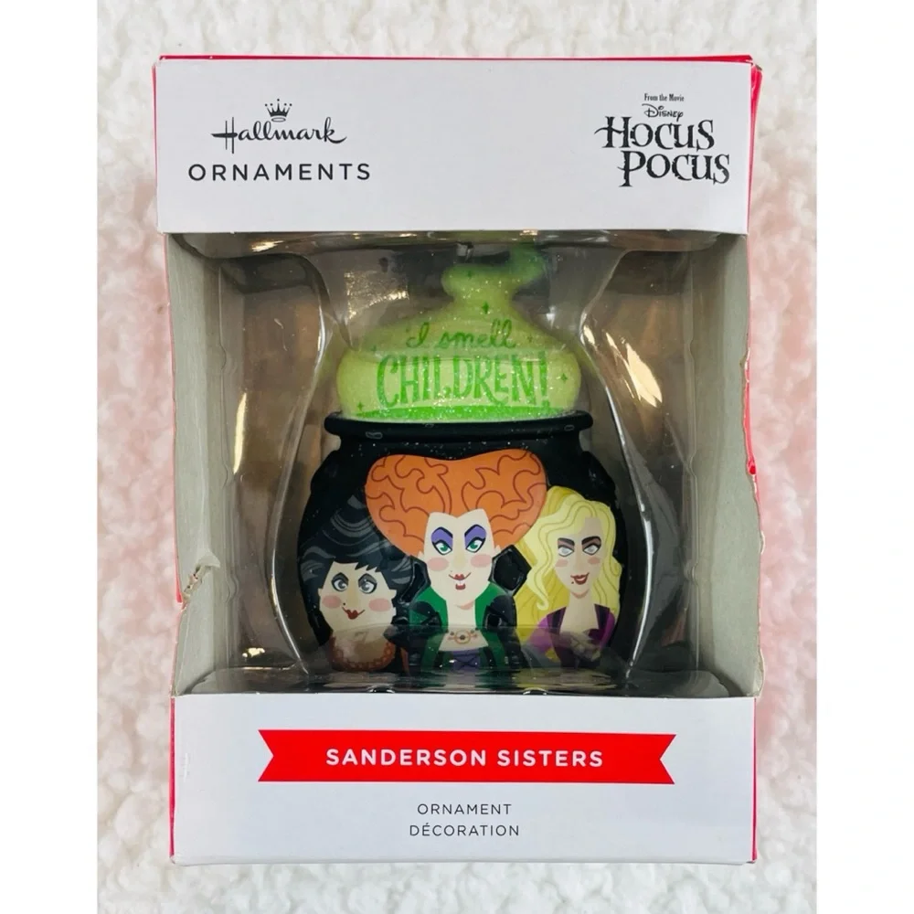(NIB) HALLMARK • Disney Hocus Pocus Sanderson Sisters Cauldron Xmas Ornament - Picture 7 of 12